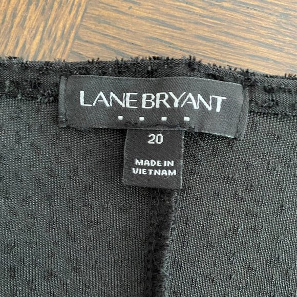 Lane Bryant, Black Velvet Textured Tank Top, Shell, Size 22 - Picture 3 of 5